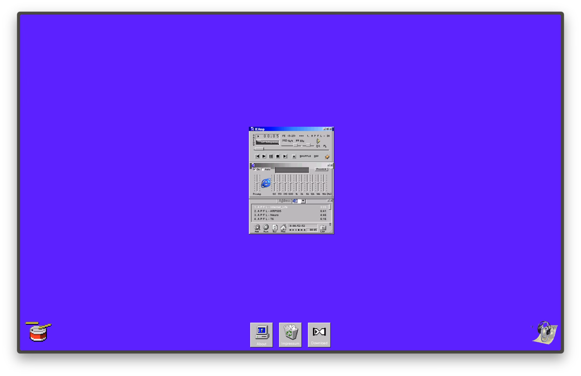 winamp player interface design